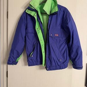Vintage Blue and Green Ski Jacket
